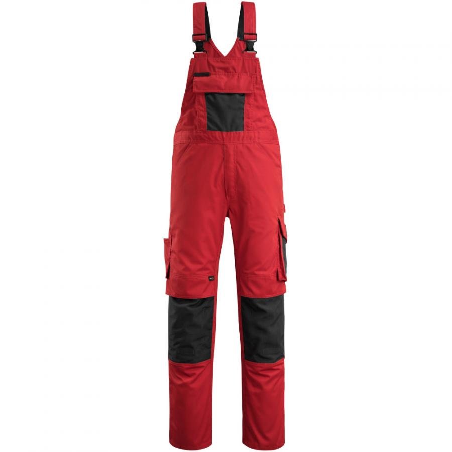 SALOPETTE AVEC POCHES GENOUILL RES ROUGE NOIR taille 46 76
